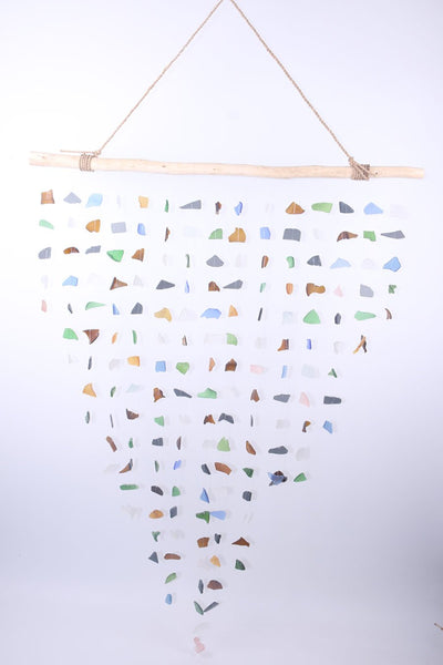 Hanging beach glass