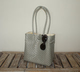 Bags from Recycled Plastic "with inner for" (White / Gold)