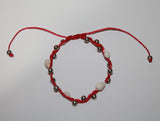 Bracelet With 4 Shell Wax Cord