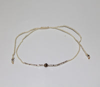 Anklet Single Stone With Silver Beads
