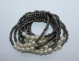 Elastic Beads Bracelet with Fresh Water Pearls