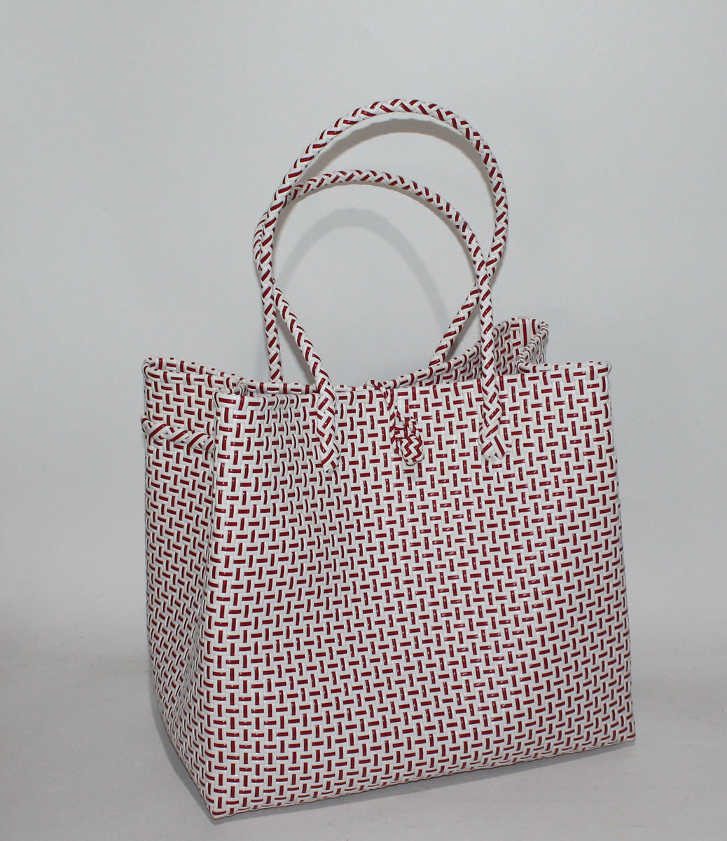 Bags from Recycled Plastic (Red / White) – IndoExport