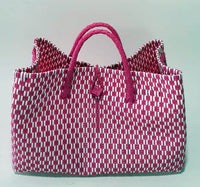 Bags from Recycled Plastic (White-Pink / Pink)