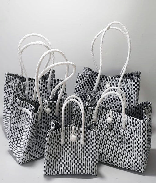 Bags from Recycled Plastic (Black-White / Black)