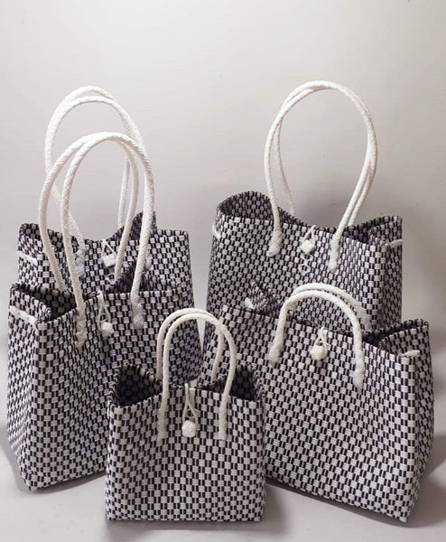 Bags from Recycled Plastic (Brown-White / White)