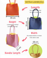 Bags from Recycled Plastic (White-PastelGreen / PastelGreen)