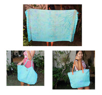 Summer Bag, Sarong or Leather Strap Bag