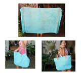 Summer Bag, Sarong or Leather Strap Bag