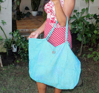 Summer Bag, Sarong or Leather Strap Bag