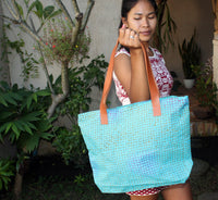 Summer Bag, Sarong or Leather Strap Bag