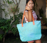 Summer Bag, Sarong or Leather Strap Bag