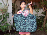 Summer Bag, Sarong or Leather Strap Bag