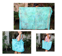 Summer Bag, Sarong or Leather Strap Bag