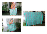 Summer Bag, Sarong or Leather Strap Bag