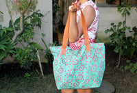 Summer Bag, Sarong or Leather Strap Bag