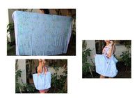 Summer Bag, Sarong or Leather Strap Bag