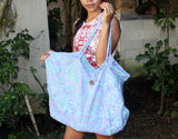 Summer Bag, Sarong or Leather Strap Bag