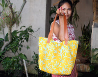 Summer Bag, Sarong or Leather Strap Bag