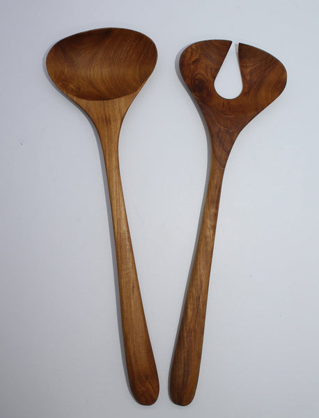 Salad Set with Oval Grab (Teak)