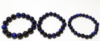 Bracelet from Blue Sea Lapis River Stone, Elastic