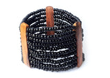 Elastic Beads Bracelet Wooden Mixture
