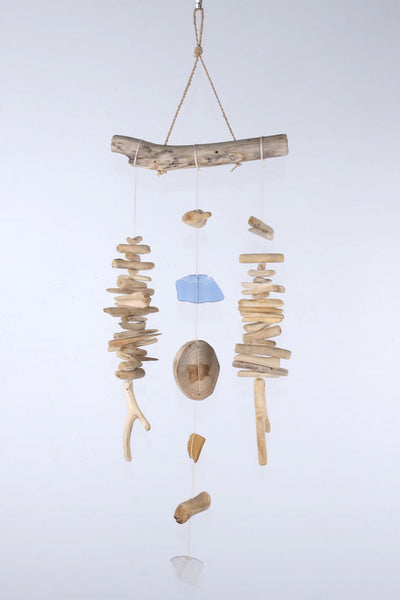 Driftwood and beach glass