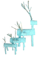 Wooden Deer set of 3