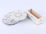 Round coaster with box set of 6