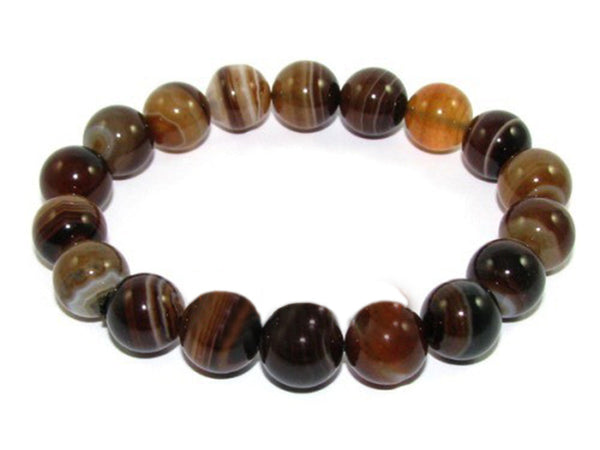 Bracelet from Tiger Agate Stone, Elastic