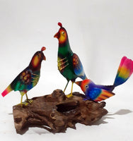 Bird Party on Wood