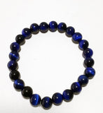 Bracelet from Blue Sea Lapis River Stone, Elastic