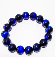 Bracelet from Blue Sea Lapis River Stone, Elastic