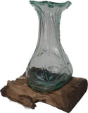 Glass Vase on driftwood