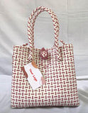 Bags from Recycled Plastic (White / Red)