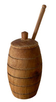 Slim Teak Honey Pot with spoon