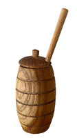 Slim Teak Honey Pot with spoon