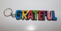 Wooden Key Rings "GRATEFUL"