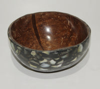 Coconut bowl with shell outside