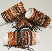 Bracelet leather 6-8mm (Pack of 15pcs)