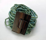 Elastic Beads Bracelet Solid Color Line Wooden Closing