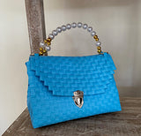 Handbags from Recycled Plastic with Pearl look Handle and Schoolbag Lock