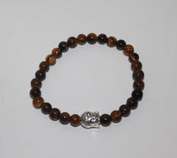 Tiger Eye Bracelet Elastic with Buddha