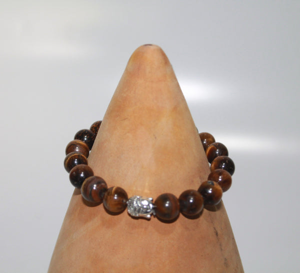 Tiger Eye Bracelet Elastic with Buddha