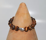 Tiger Eye Bracelet Elastic with Elephant