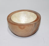 Bowl in Teak With Shell