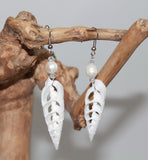 Earrings from Shell with Pearl in 5 variants