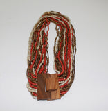 Beads Necklace Wooden Closing