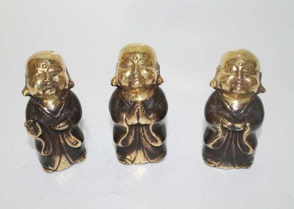 Buddha Monk Standing in set of 3