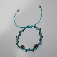 Bracelet With 4 Shell Wax Cord