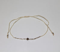 Anklet Single Stone With Silver Beads